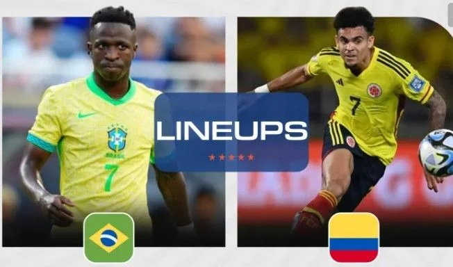 Brazil National Football Team vs Colombia National Football Team Lineups