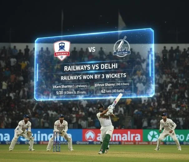 Railways Cricket Team vs Delhi Cricket Team Match Scorecard