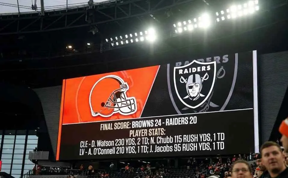 Cleveland Browns vs Las vegas Raiders Match Player Stats